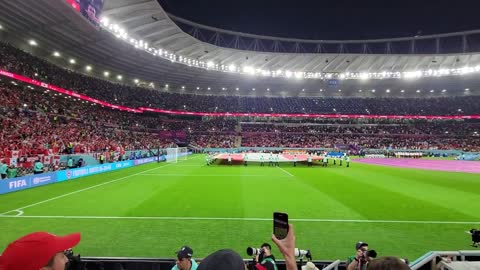 Canadian Fans Chanting National Anthem O'Canada vs Belgium FIFA World Cup 2022 Qatar