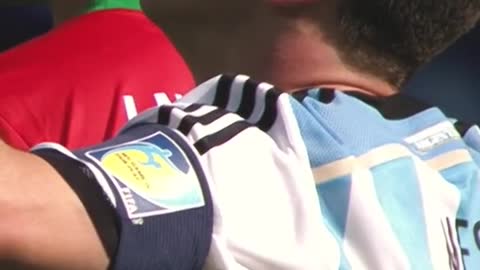 messi completed the football.