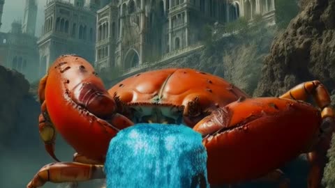 Crab drinking water