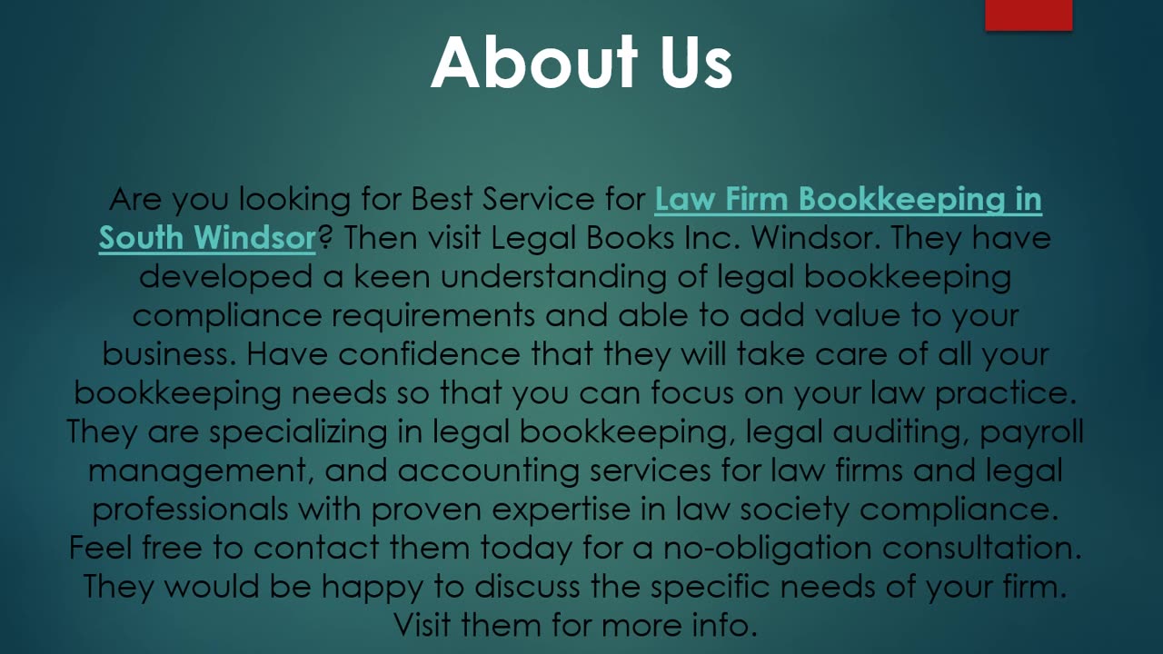 Best Service for Law Firm Bookkeeping in South Windsor