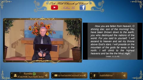 Oak Hill Chruch of Christ 5-19-24 Message: "If I Were The Devil"
