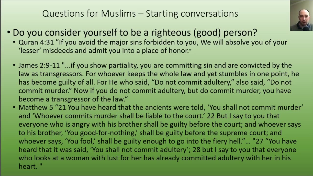 Christian-Muslim Dialog - Questions for Muslims part two 4