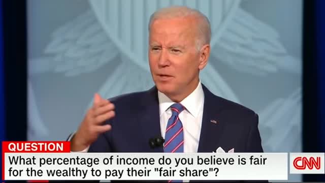 Biden flashes the "Okay" gesture