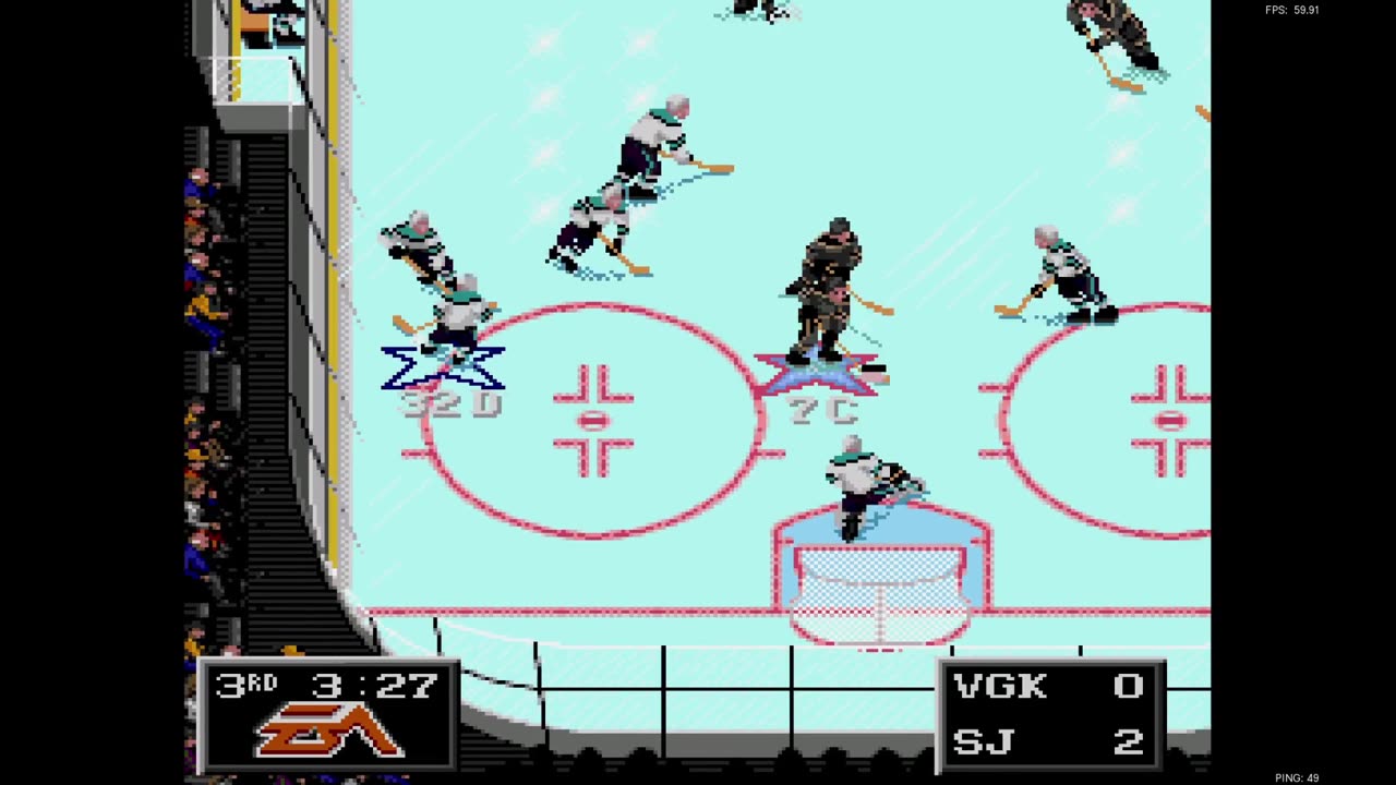 NHL '94 Franchise Mode 1990 Regular Season G47 - NewJerseyKiller (VGK) at Len the Lengend (SJ)