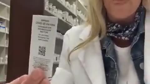 Pharmacist shows ingredients and safety insert