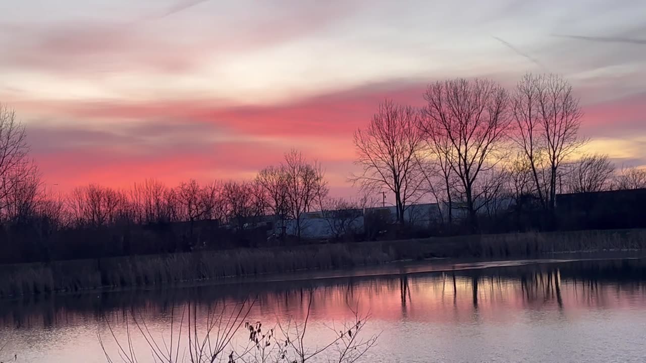 December 14, 2024 - A Train Rolls Through Avon, Indiana at Sunrise