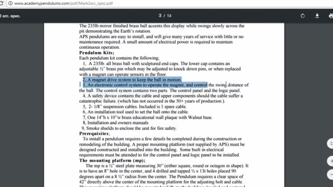 Foucault pendulum scam