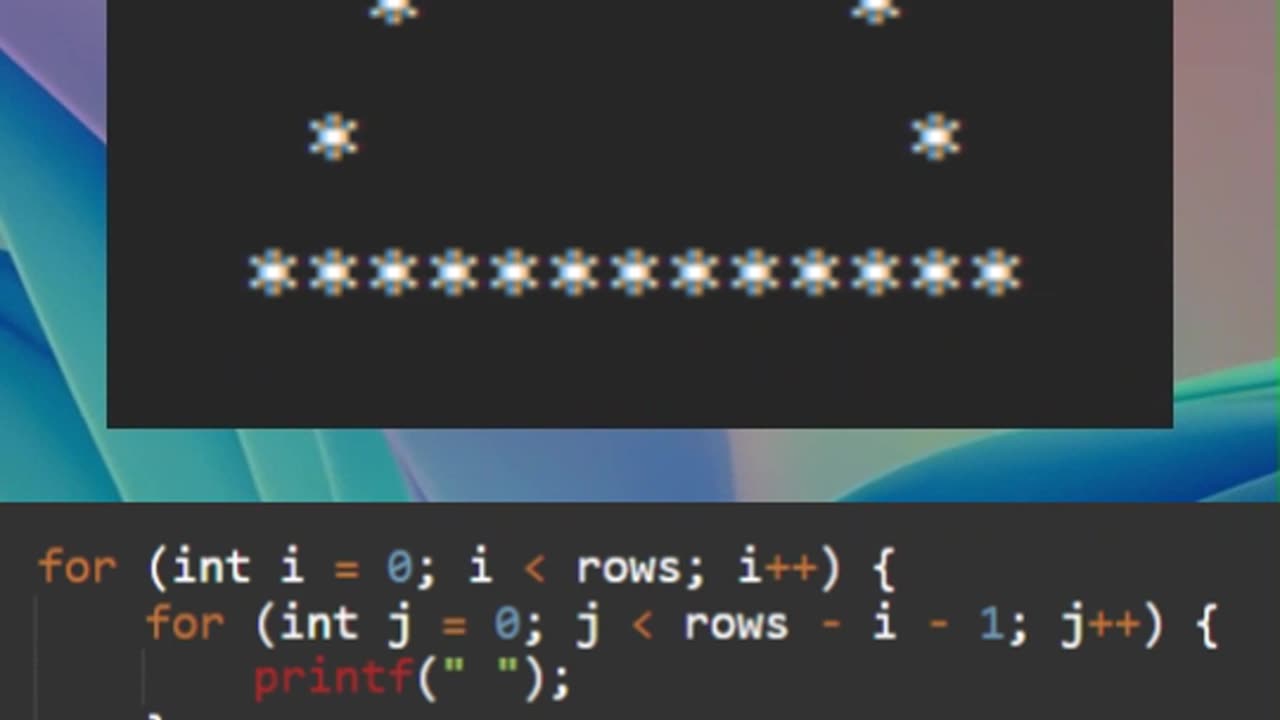 Hollow Full Pyramid Pattern in C | #Unidentified_Coder