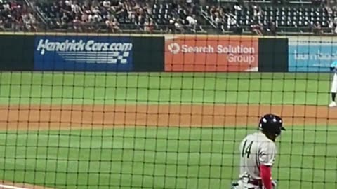 Chadwick Tromp approaching plate after 2 HR first 2 at bats