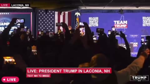 Trump Live Now in Laconia New Hampshire