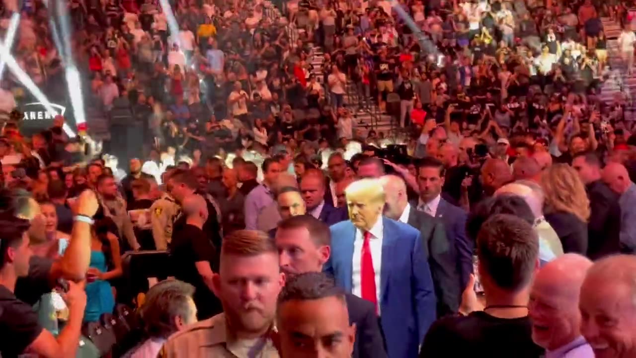 Trump arrives with Dana White at UFC290 in Paradise, Nevada