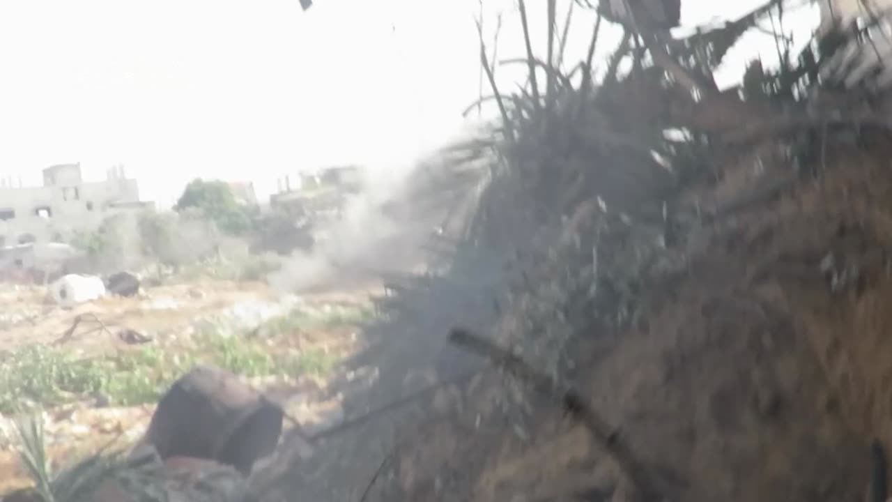 Scenes of Al-Qassam Brigades mujahideen targeting enemy soldiers and vehicles