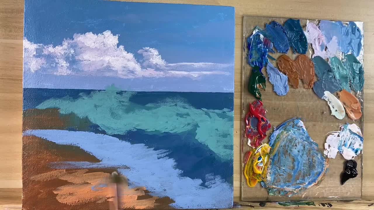 How to Paint Waves / Acrylic Painting / Correa Art