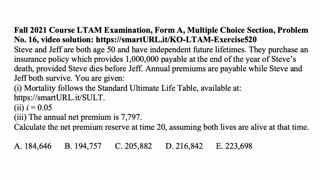 Exam LTAM exercise for April 11, 2022