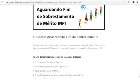 Aguardando Fim de Sobrestamento do Exame de Mérito no INPI. Entenda Sobre.