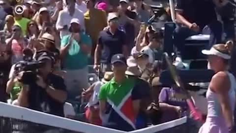 The awkward moment when you dodge a post match handshake...