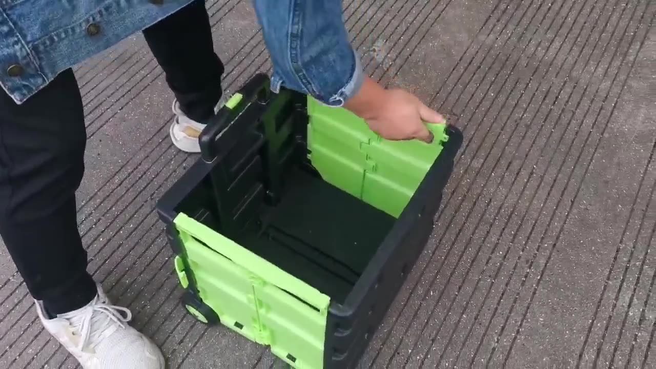 How to use zhongyi Plastic Foldable Pack & Go Trolley?