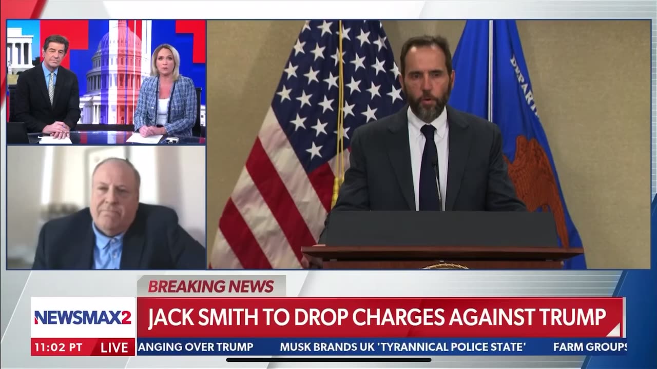 Doug Burns talks with Newsmax about Jack Smith’s case dismissal & other lawfare against Trump