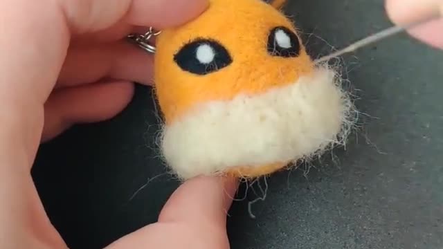 Flareon Pokémon Satisfying Needlefelt Art 🔥