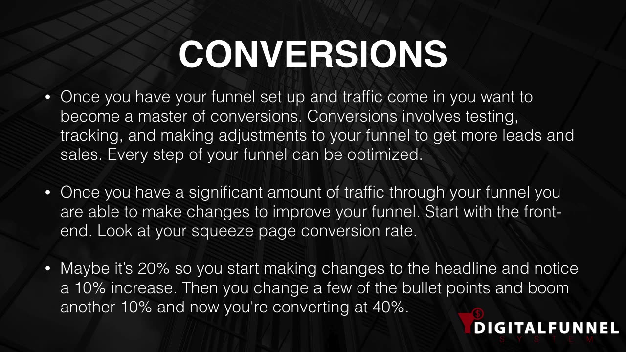 Focus on Conversions