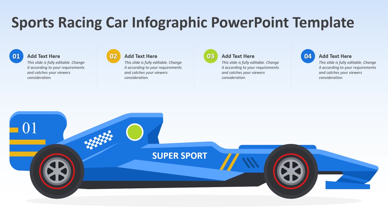 Sports Racing Car Infographic PowerPoint Template