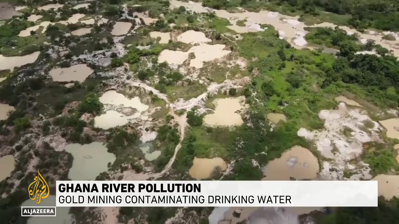 Gahana river pollution: illegal gold mining Contaminating drinking water