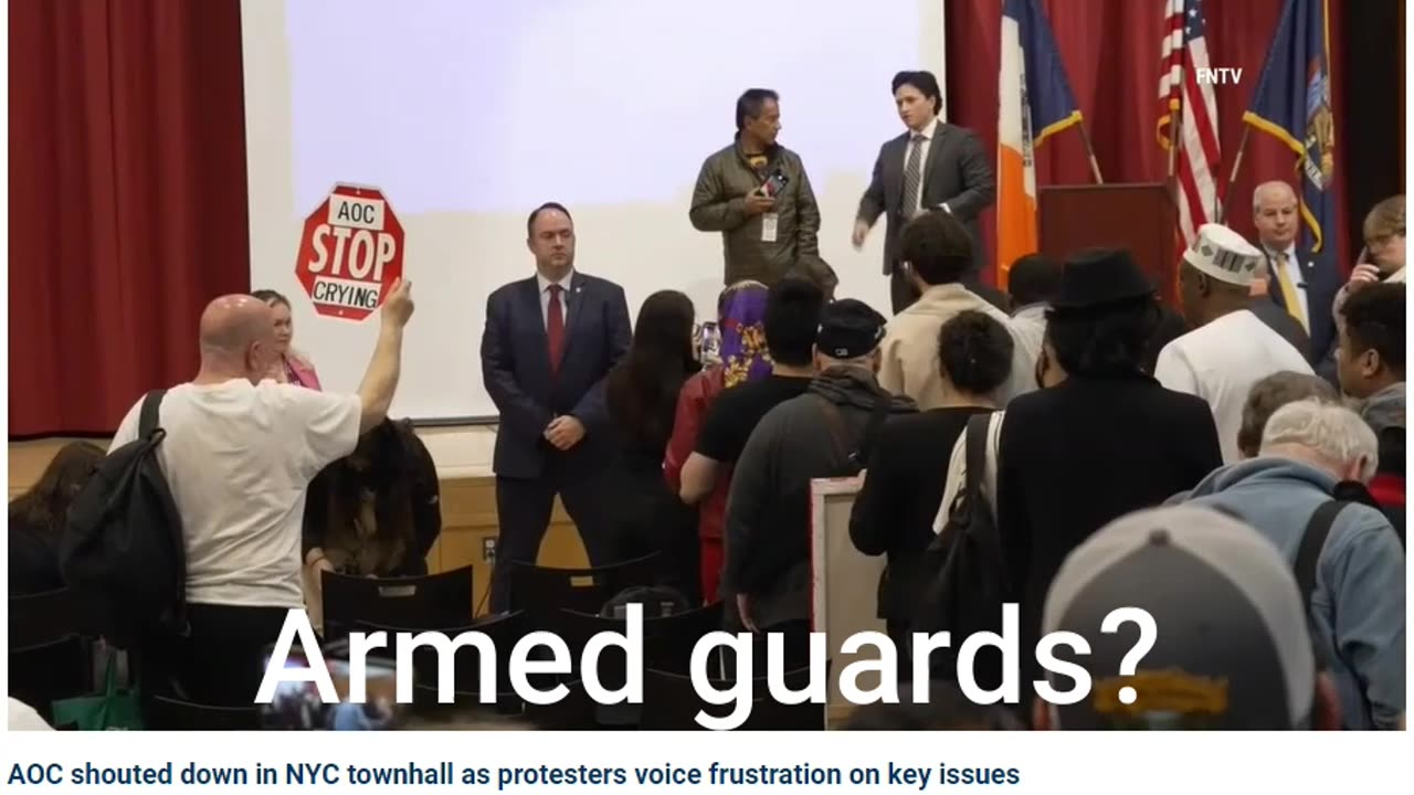 AOC Town Hall Goes Off The Rails | Shouted Down & Heckled By Multiple People | Armed Guards & 3 Masks?