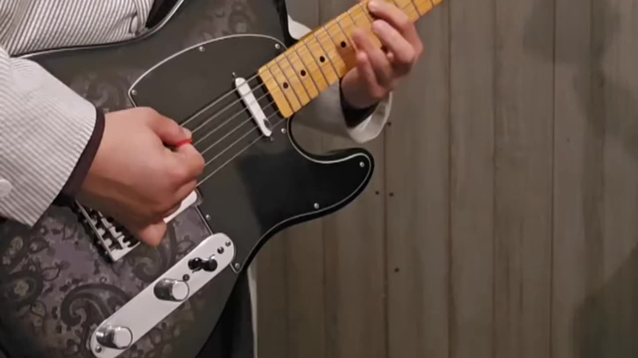 Fender black paisley telecaster with e bender sound demonstration.