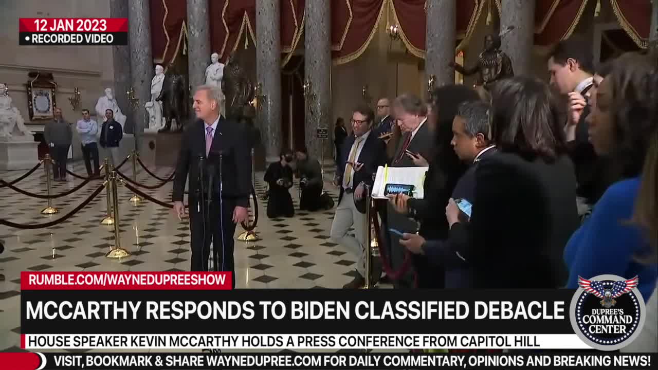 McCarthy Responds to Biden's Classified Document Debacle