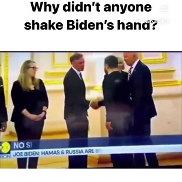 Why didn't anyone shake Joe Biden's hand?