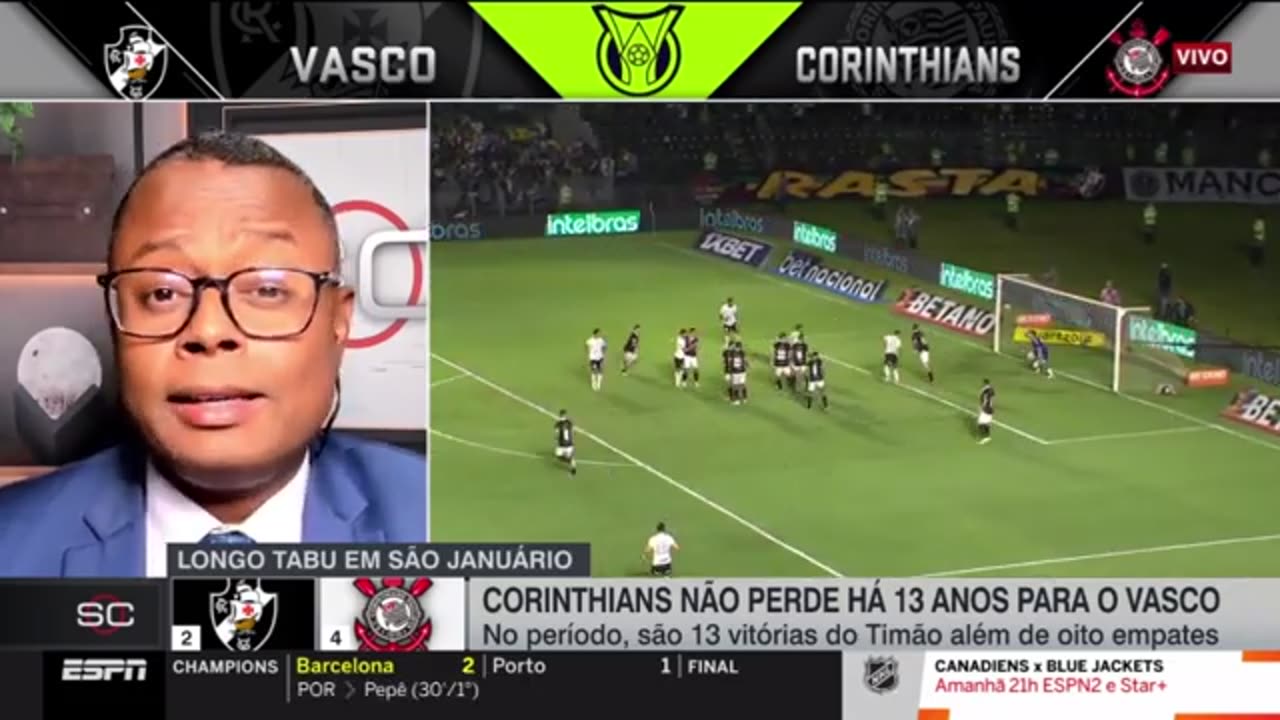 VERGONHOSO! MÍDIA ALERTA CHANCE DE QUEDA NA PRÓXIMA RODADA E SOLTA CRÍTICAS AO VASCO - VASCO_2