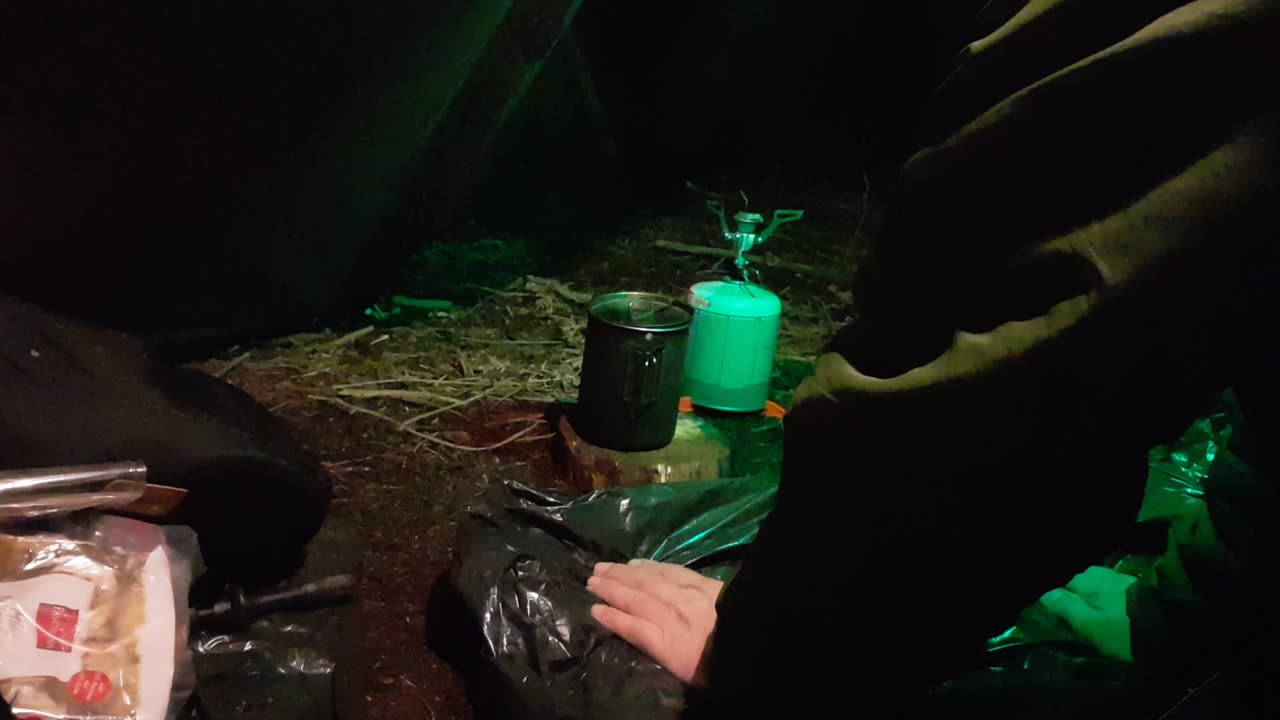 Position tet before filming making brew. 21st Jan