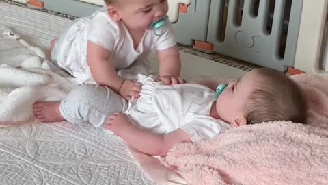 Adorable Twins 😂😂😂 #viral #shorts #baby #cutebaby #funnybaby #trending #kids #Filmingbaby