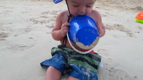 Funniest Babies on the Beach | Cute Baby Funny Moments-13