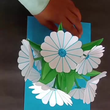 White paper flower idea at home