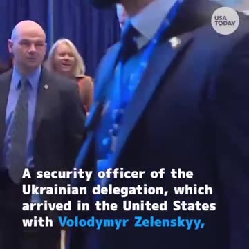 Zelensky Goon Wasted Demands Americans Shout "Glory to the Ukraine"
