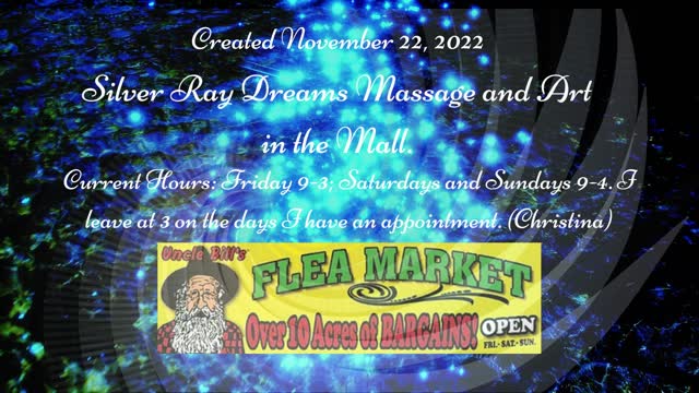 Silver Ray Dreams Presents Chair Massage and Art