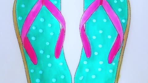 Fashion Flipflops Coloring