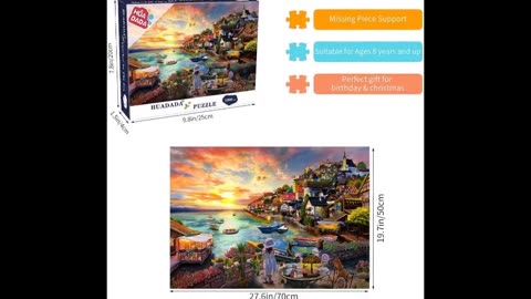 1000 Piece Jigsaw Puzzle – Harbor Sunset | Perfect Gift for Puzzle Enthusiasts