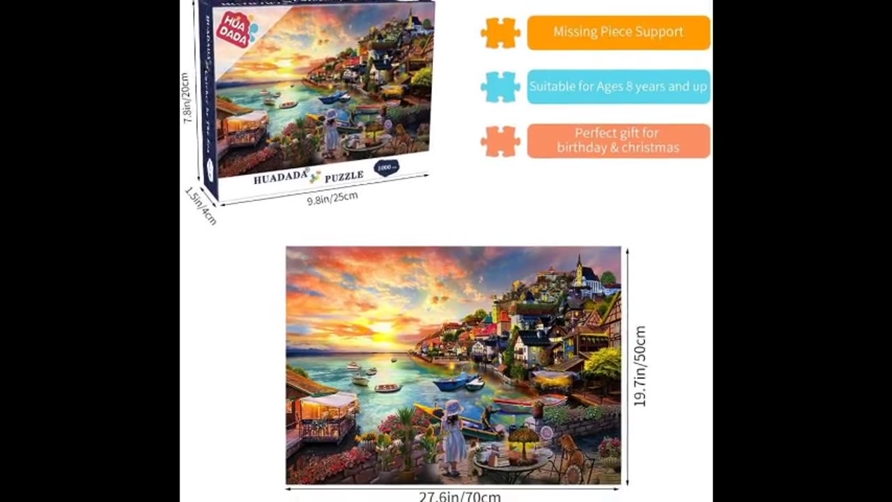 1000 Piece Jigsaw Puzzle – Harbor Sunset | Perfect Gift for Puzzle Enthusiasts