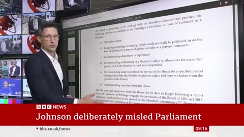 Former UK PM Boris Johnson deliberately misled Parliament ov