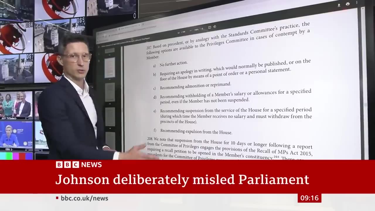 Former UK PM Boris Johnson deliberately misled Parliament ov