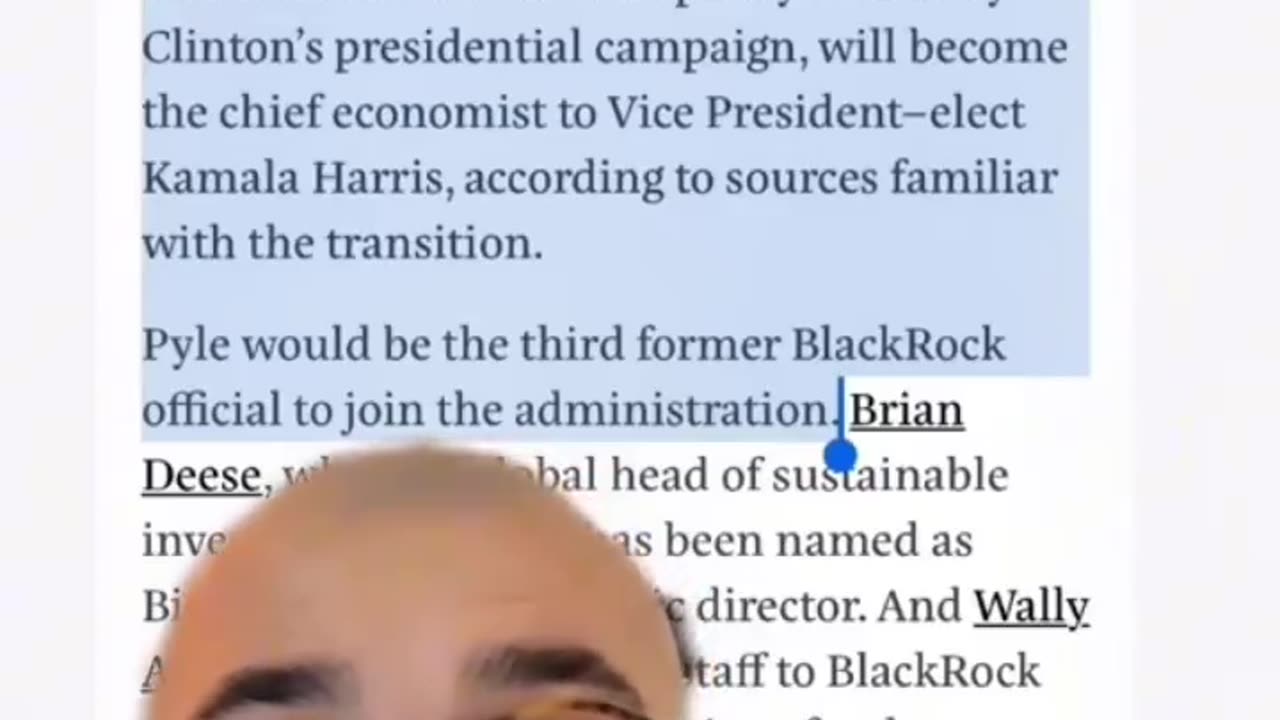 BlackRock exec picked by Kamala