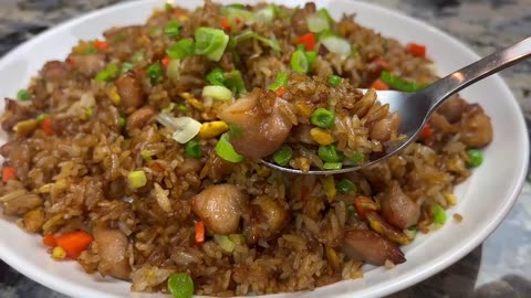 Fried rice making