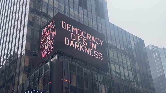 Tim Pool Trolls Washington Post, Taylor Lorenz with Times Square Billboard