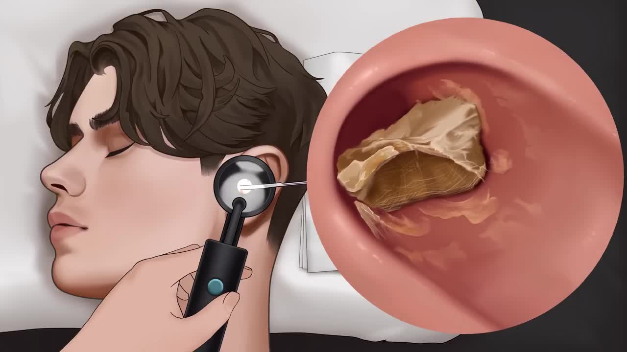 Animated ear cleaning _ASMR_🧐