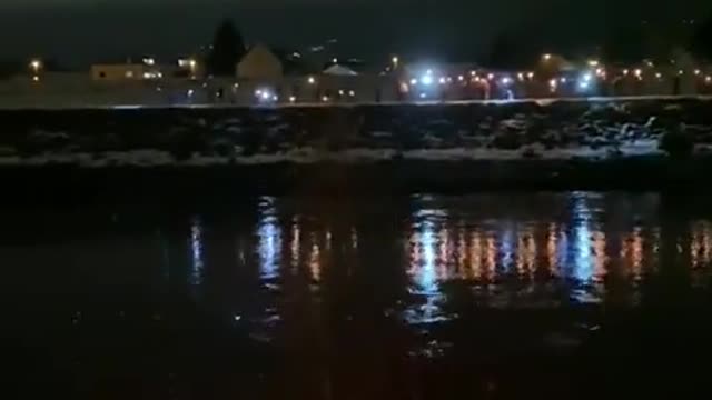 Swiss & Austrian's protest at the boarder tonight together for Freedom