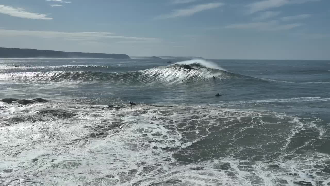 A Giant historic day at Nazaré from a drone - Biggest day of last winter