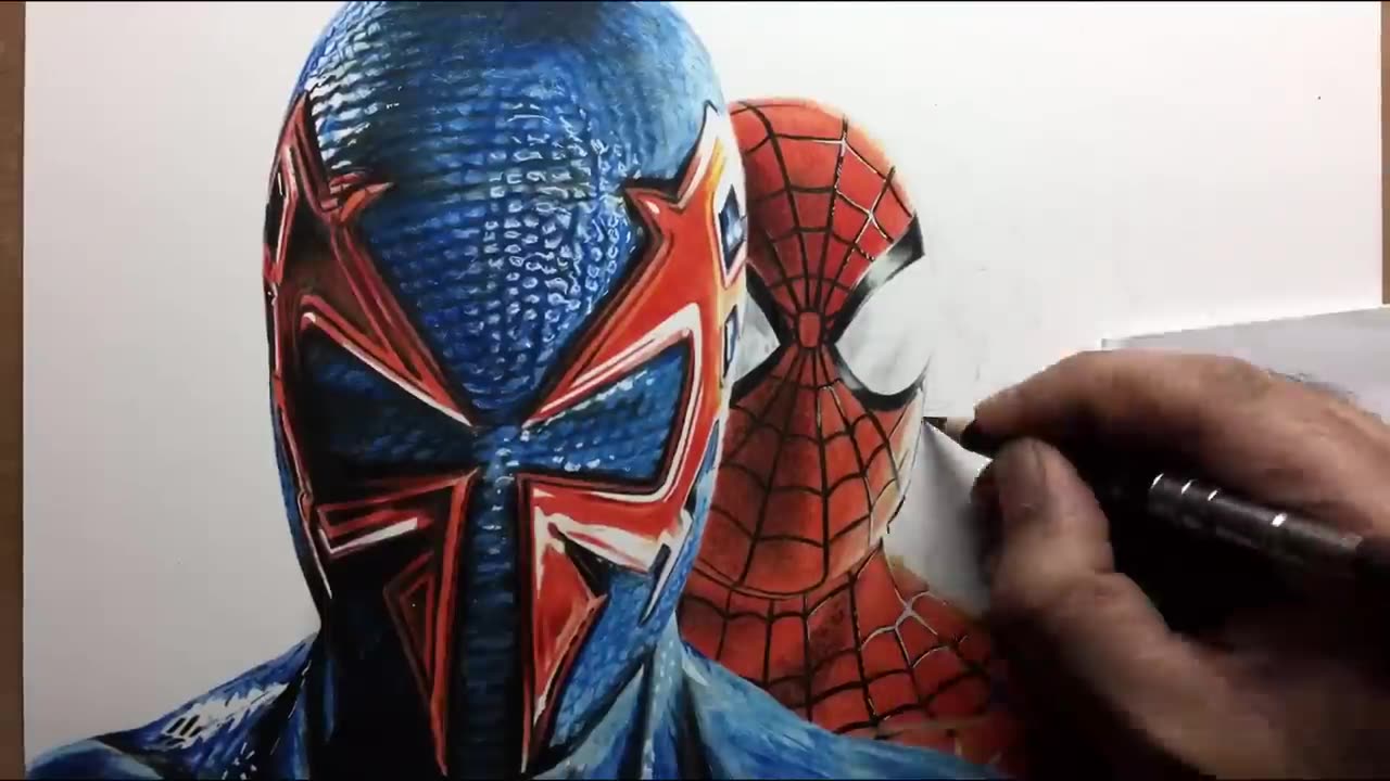 06 Drawing Spiderman Shattered Dimensions - Timelapse