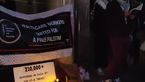 "ONE YEAR SINCE THE RAID ON AL-SHIFA. A VIGIL TO HONOR GAZA" 3of4